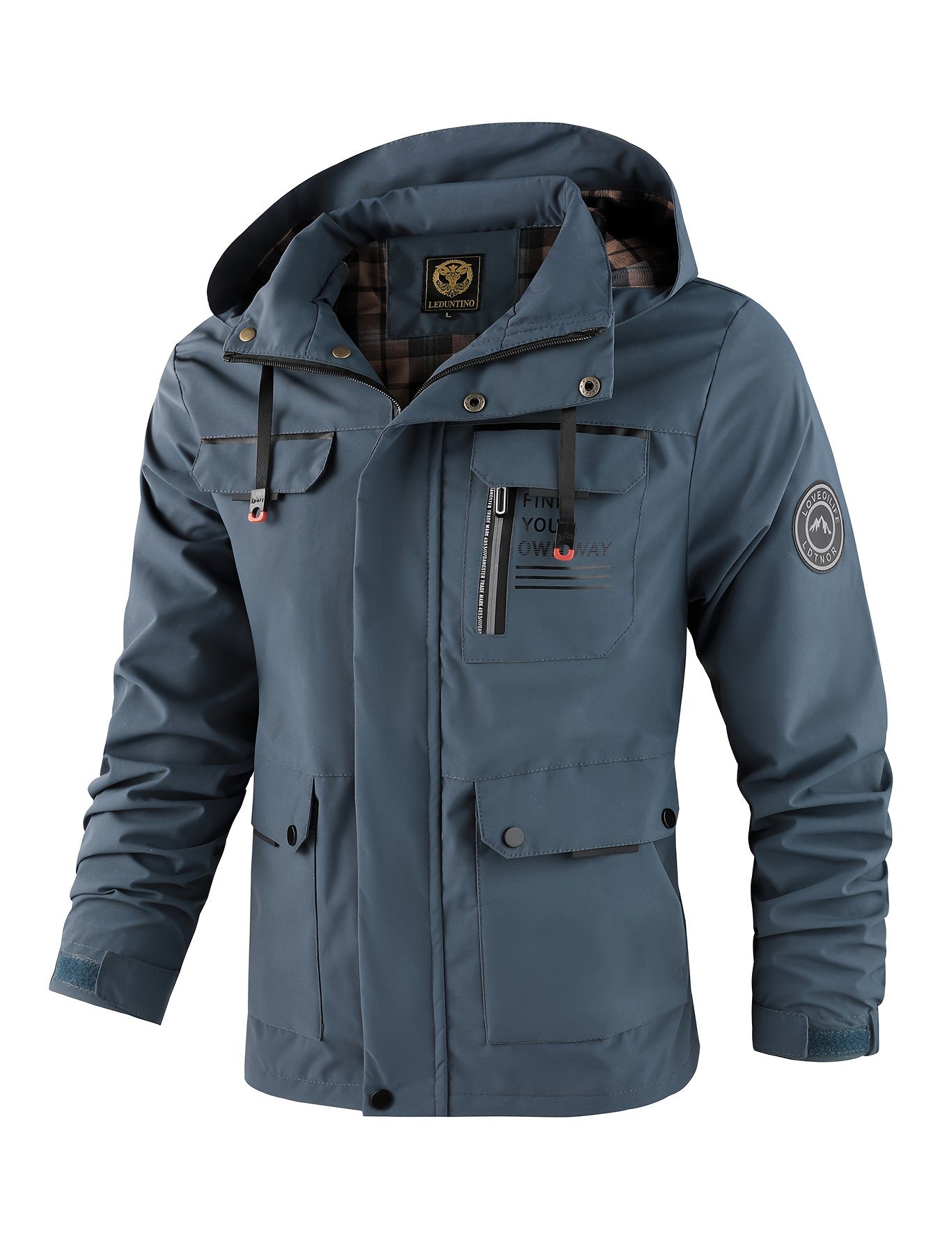 Stylish Men's Casual Bomber Jacket – Lightweight, Durable & Easy-Care for Spring/Fall Weather with Functional Pockets