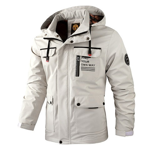 Stylish Men's Casual Bomber Jacket – Lightweight, Durable & Easy-Care for Spring/Fall Weather with Functional Pockets