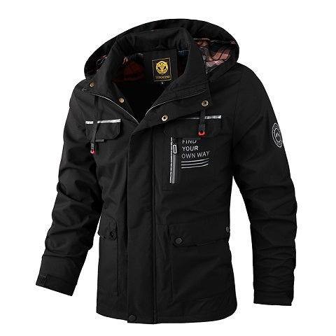 Stylish Men's Casual Bomber Jacket – Lightweight, Durable & Easy-Care for Spring/Fall Weather with Functional Pockets