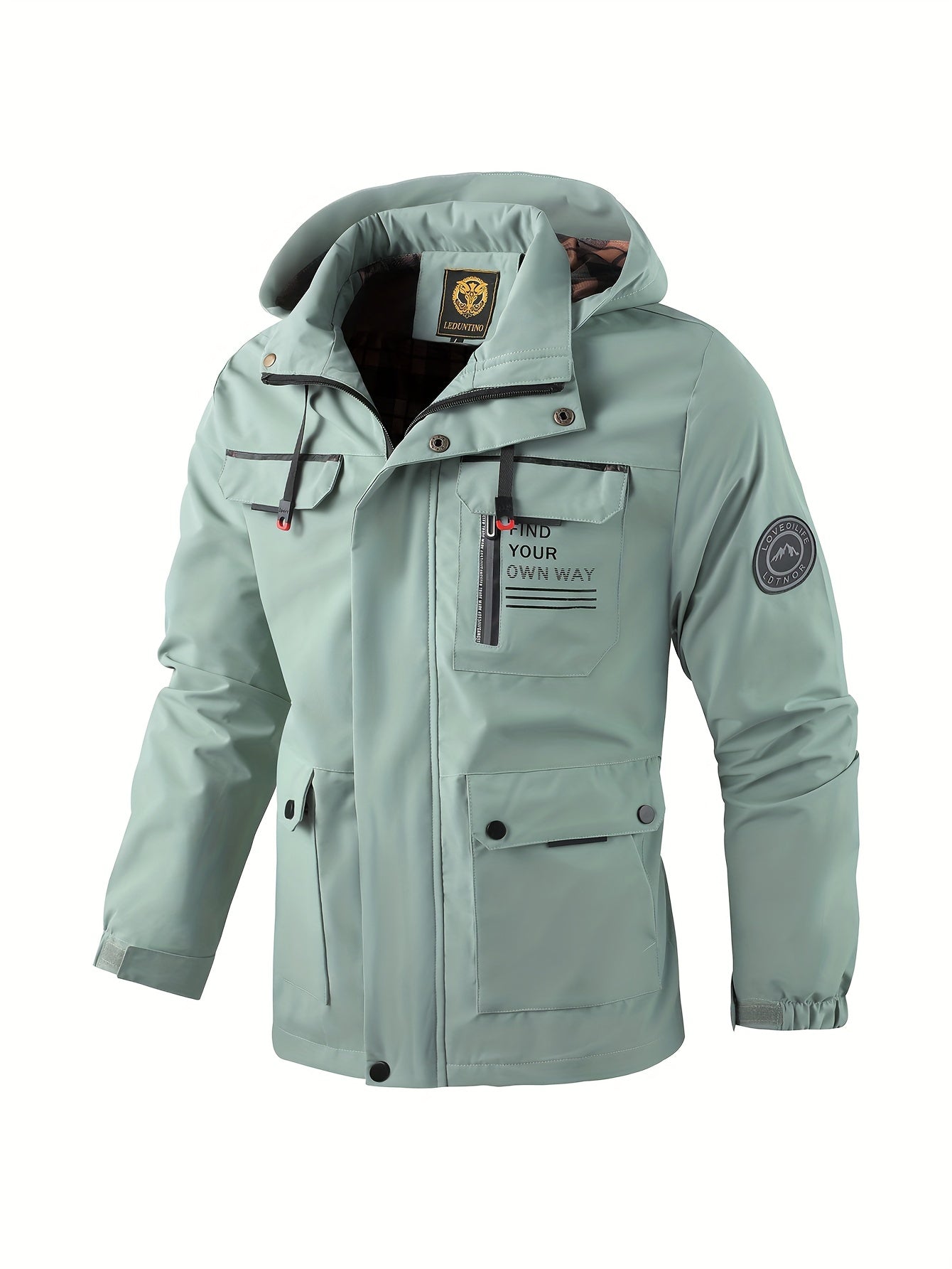 Stylish Men's Casual Bomber Jacket – Lightweight, Durable & Easy-Care for Spring/Fall Weather with Functional Pockets