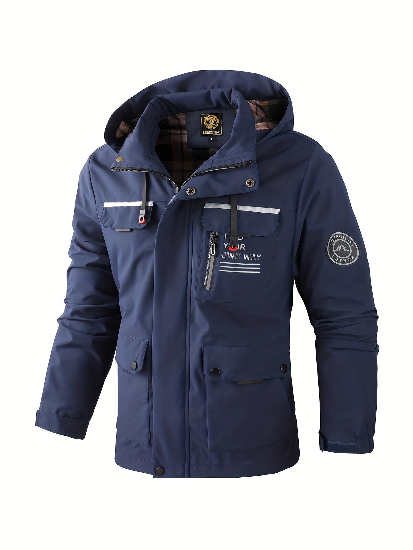 Stylish Men's Casual Bomber Jacket – Lightweight, Durable & Easy-Care for Spring/Fall Weather with Functional Pockets