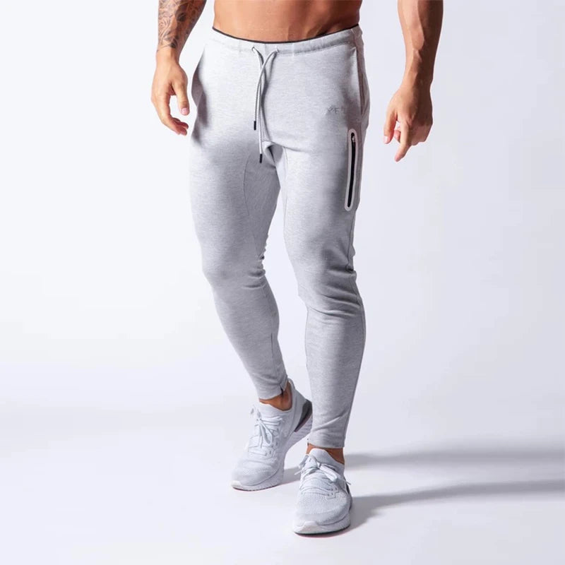 2020 New Brand Side Zipper Men Sports Pants Jogging Sweatpants Trousers Gym Fitness Bodybuilding Training Pants Men's Sportswear