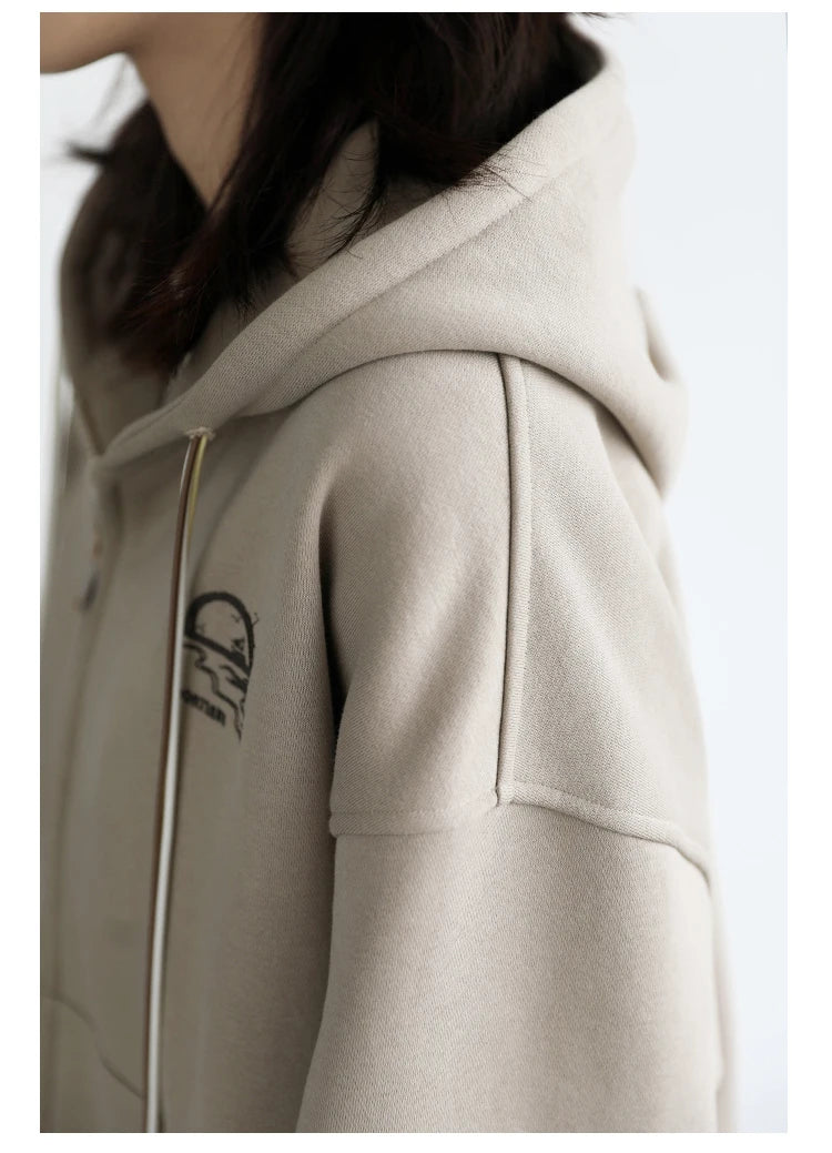 CHICVEN Women Sweatshirt Thick Warm Loose Long Sleeve Woman Hooded Coat Cotton Liner Thicken Female Autumn Winter 2022