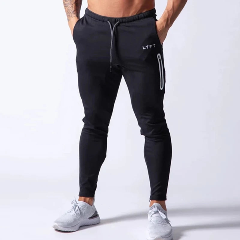 2020 New Brand Side Zipper Men Sports Pants Jogging Sweatpants Trousers Gym Fitness Bodybuilding Training Pants Men's Sportswear