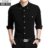 YiXin Shirts for Men Plus Size Casual Business Long Sleeve Shirts for Men High Quality Corduroy Formal Shirts for Men