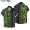 Summer Fashion Coconut Tree Print Hawaiian Shirts for Women Men Loose Linen Short-Sleeved Beach Tops Street Casual Anti-Wrinkle