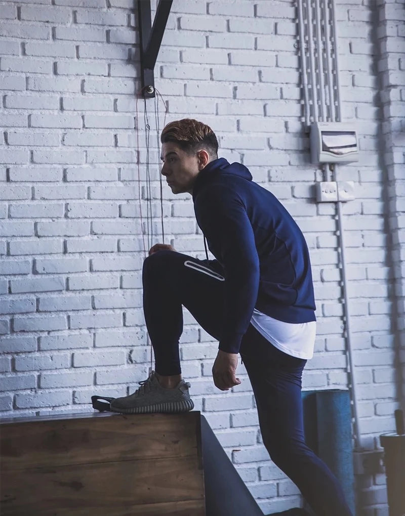 2020 New Brand Side Zipper Men Sports Pants Jogging Sweatpants Trousers Gym Fitness Bodybuilding Training Pants Men's Sportswear