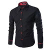 Wholesale Men New Arrival Business Formal Stitch Shirts Long Sleeve Lapel Collar Button Solid Color Casual Shirt