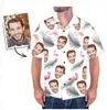 Custom Hawaiian Shirt W/Face for Men Personalized Funny Button Down Hawaiian Shirts W/Photo Tropical Beach Shirts