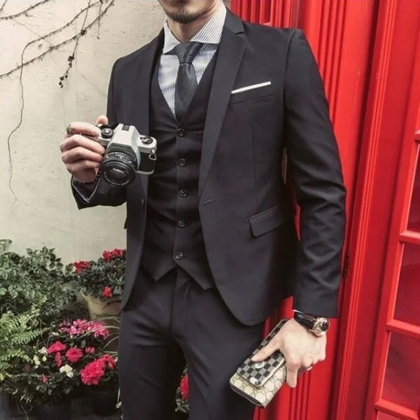 Fashion Men Three Pieces of Business Suit Dress Wedding Suit Groomsman Suit