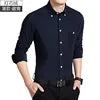 YiXin Shirts for Men Plus Size Casual Business Long Sleeve Shirts for Men High Quality Corduroy Formal Shirts for Men