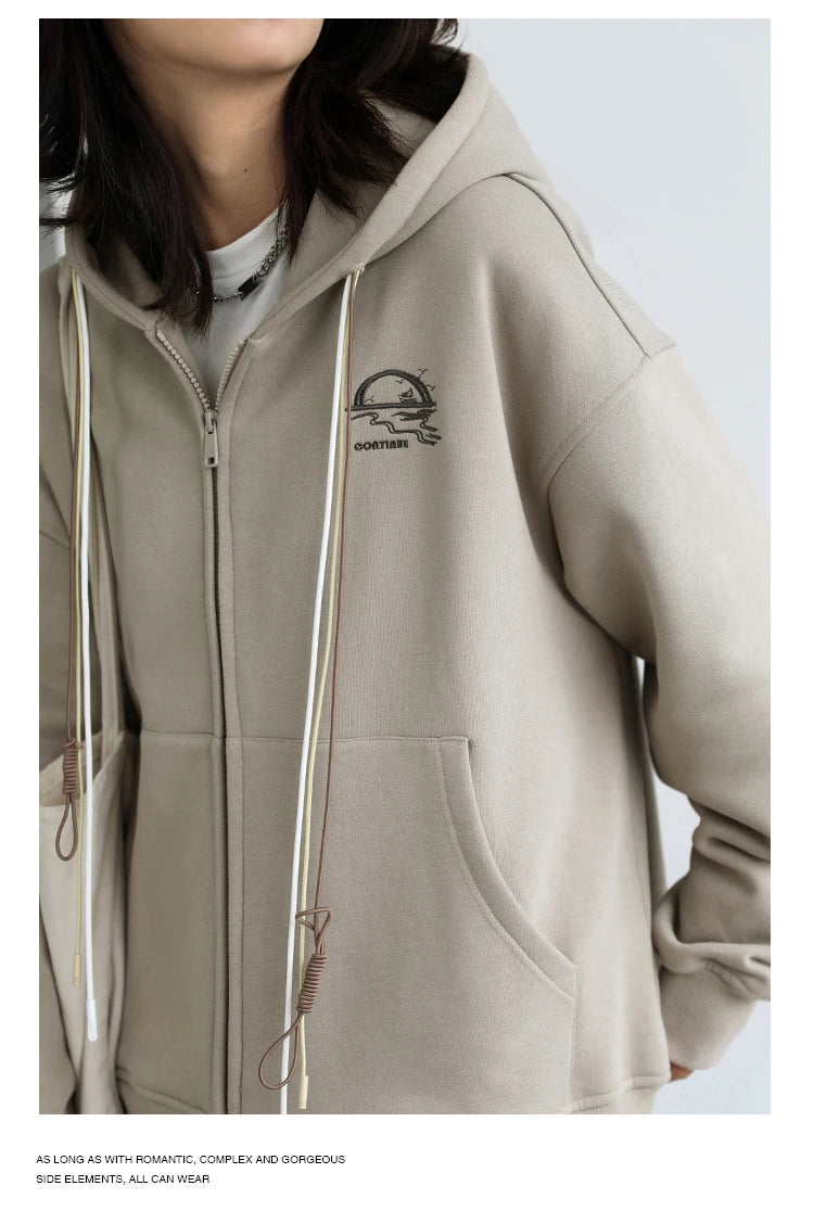 CHICVEN Women Sweatshirt Thick Warm Loose Long Sleeve Woman Hooded Coat Cotton Liner Thicken Female Autumn Winter 2022