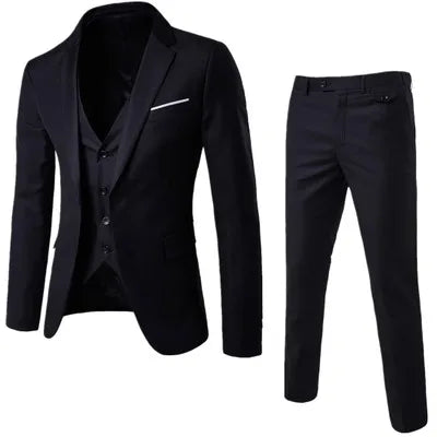 Fashion Men Three Pieces of Business Suit Dress Wedding Suit Groomsman Suit