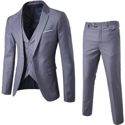 Fashion Men Three Pieces of Business Suit Dress Wedding Suit Groomsman Suit