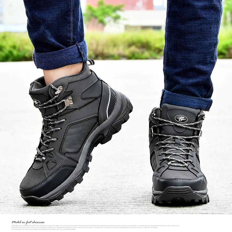 BONA Men Boots Anti-Skidding Leather Shoes Men Popular Comfy Spring Autumn Men Shoes Short Plush Snow Boots Durable Outsole