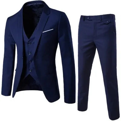 Fashion Men Three Pieces of Business Suit Dress Wedding Suit Groomsman Suit