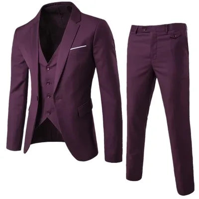 Fashion Men Three Pieces of Business Suit Dress Wedding Suit Groomsman Suit