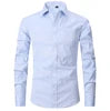 Liu Ming Customized Men S Spring Summer Fashion Clothing Cotton Comfortable Business Long Sleeve Solid Stripe Shirts