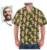 Custom Hawaiian Shirt W/Face for Men Personalized Funny Button Down Hawaiian Shirts W/Photo Tropical Beach Shirts