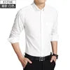 YiXin Shirts for Men Plus Size Casual Business Long Sleeve Shirts for Men High Quality Corduroy Formal Shirts for Men