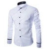 Wholesale Men New Arrival Business Formal Stitch Shirts Long Sleeve Lapel Collar Button Solid Color Casual Shirt