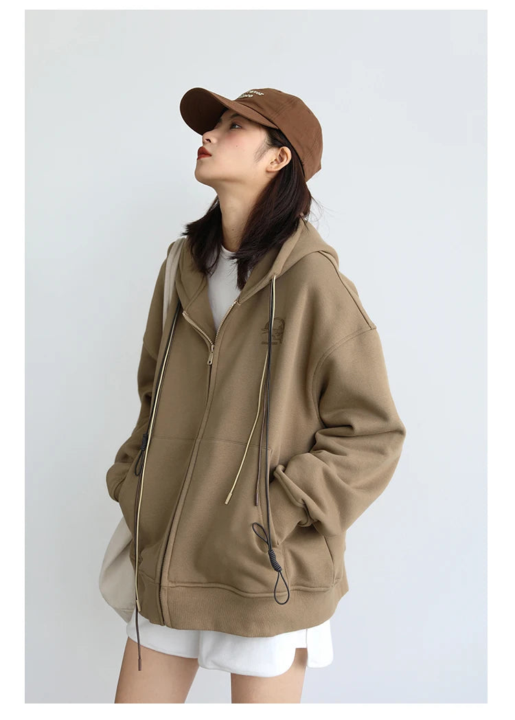 CHICVEN Women Sweatshirt Thick Warm Loose Long Sleeve Woman Hooded Coat Cotton Liner Thicken Female Autumn Winter 2022