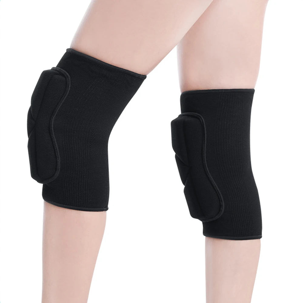 1Pair Women Men Non-Slip Knee Brace Soft Knee Pads Compression Sleeve for Volleyball Basketball Running Football Cycling
