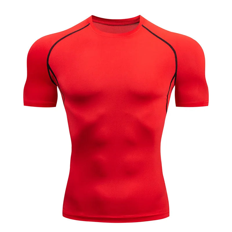 Men Compression Shirts Quick Dry Fitness Gym t-Shirt Sport Bodybuilding Shirt Running Football Tee Shirts Short Sleeve t-Shirts