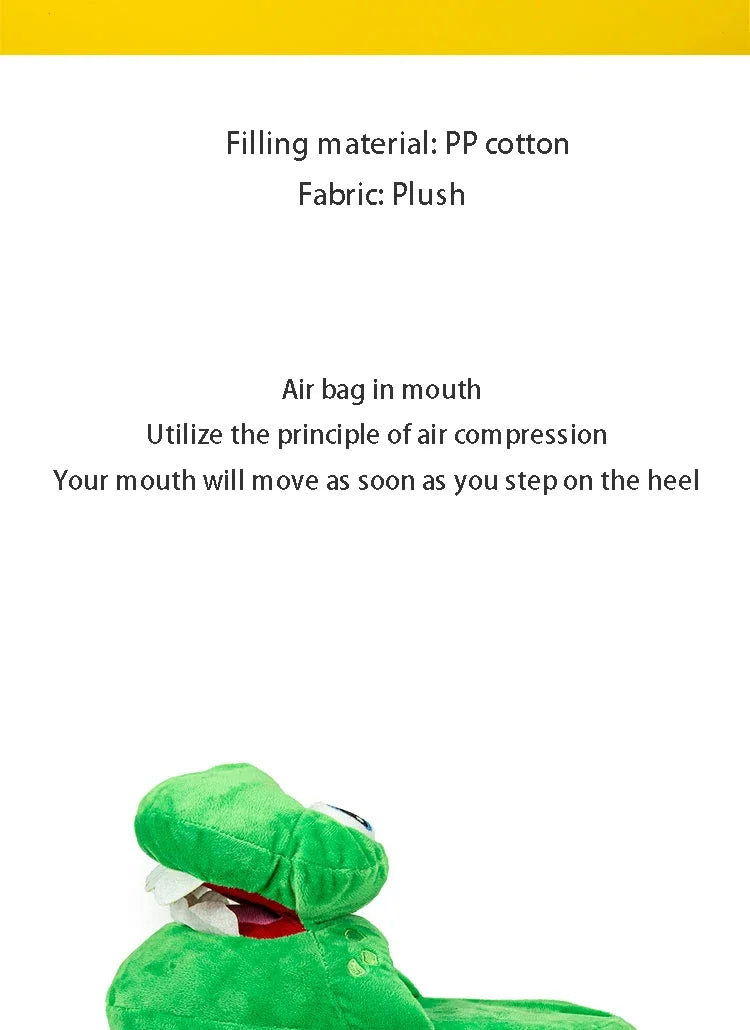 2025 Cows Plush Slippers Move Open Mouth Winter Warm Home Cotton Shoes Kawaii Animal Slippers Cute Funny Cartoon Girl Boy Gift