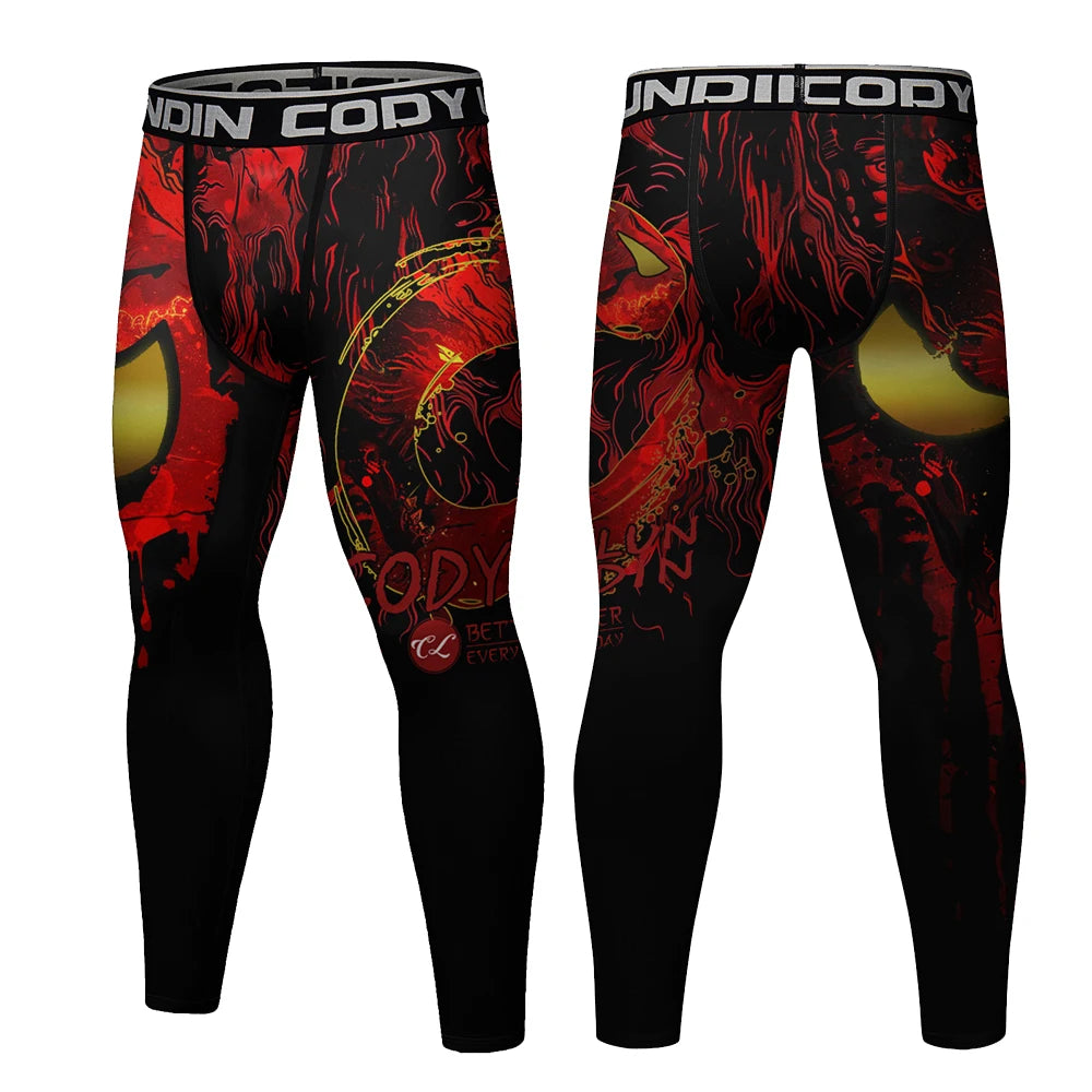 Men's Running Leggings Sportswear Quick Dry Gym Fitness Tights Workout Training Jogging Sports Trousers Compression Sport Pants