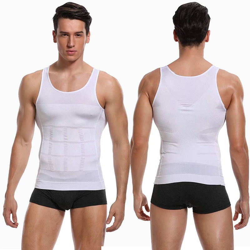 Men Slimming Vest Body Shaper Compression Shirt Sleeveless Shapewear Abs Abdomen Training  Workout Corset Tummy Control Tank Top