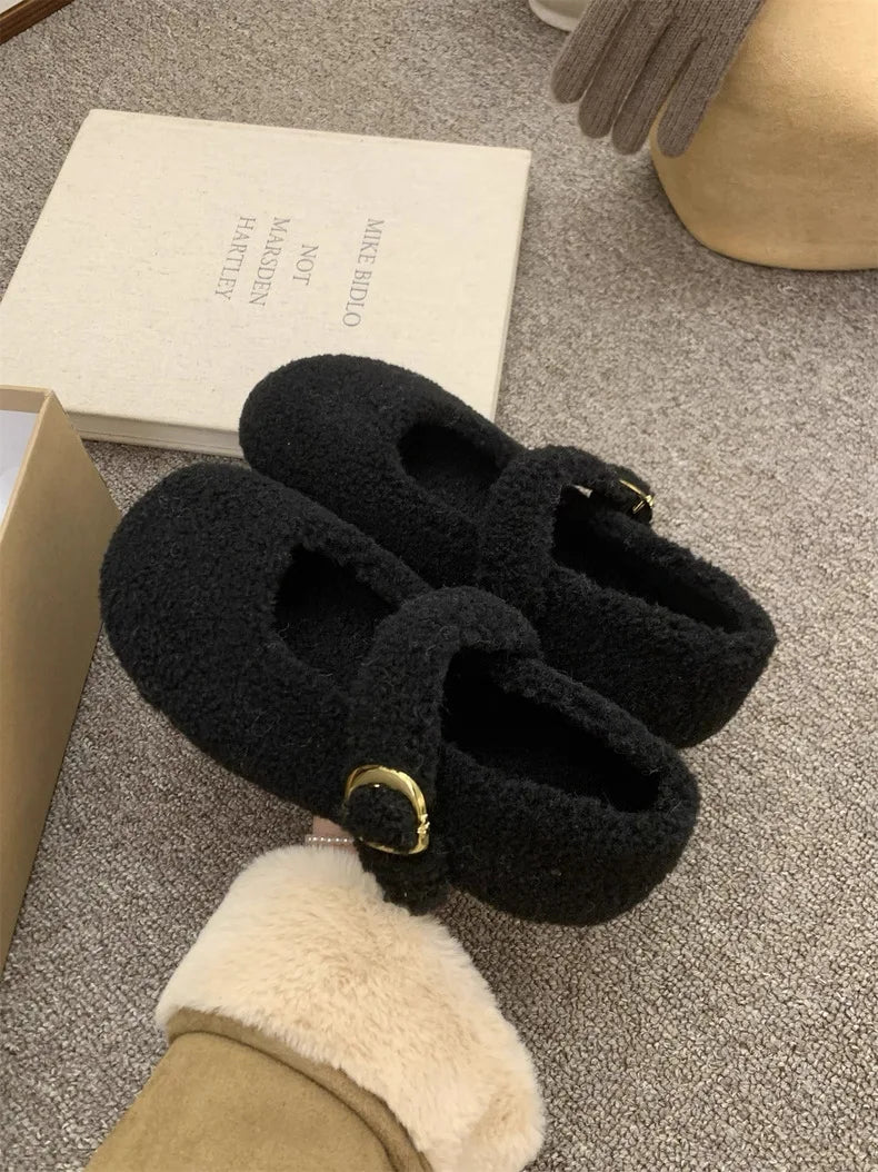 Famous Brand Spring Retro Single Shoes Comfortable Rubber Bottom Ladies Sandals Wider Toe Box Ballerina Slippers Style