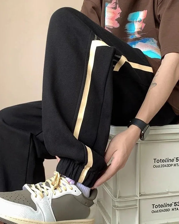 Trousers Sweatpants for Men Goth Thin Summer Striped Man Sports Pants Harem Gym Flated New in Sport Jogger Big Tall Long Joker