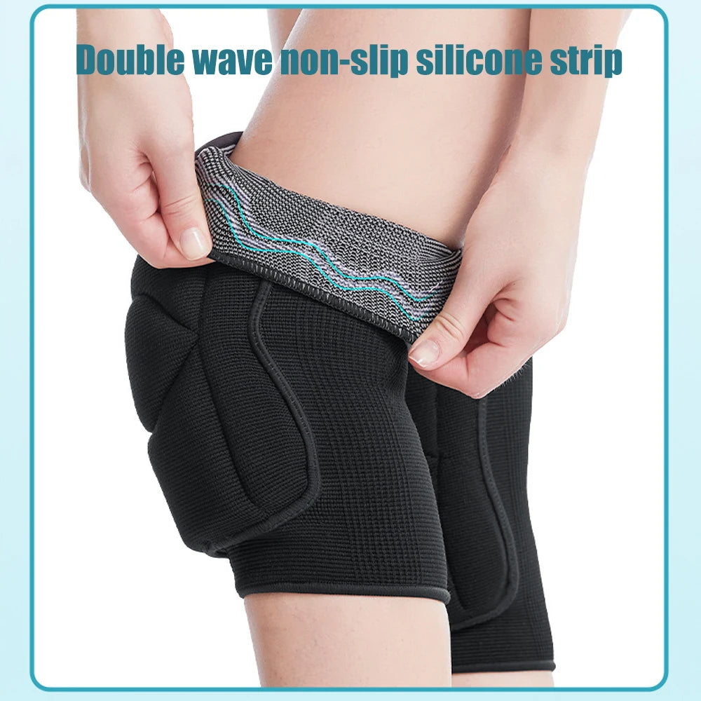 1Pair Women Men Non-Slip Knee Brace Soft Knee Pads Compression Sleeve for Volleyball Basketball Running Football Cycling