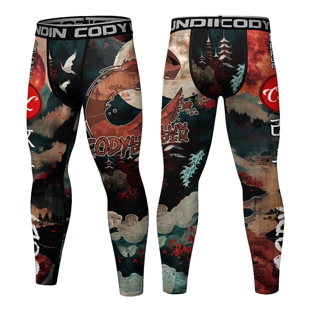 Men's Running Leggings Sportswear Quick Dry Gym Fitness Tights Workout Training Jogging Sports Trousers Compression Sport Pants