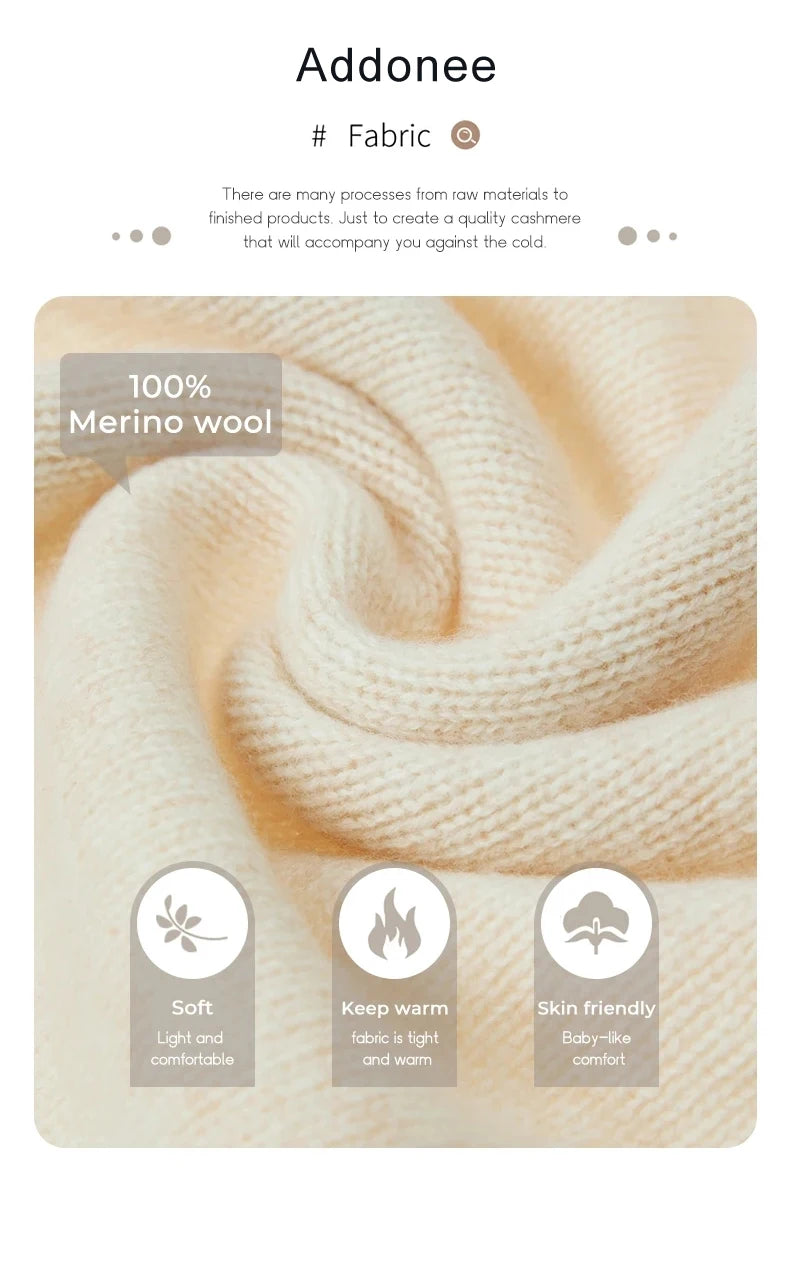100% Merino Wool Autumn Winter Batwing Sleeves High Neck Pullover Long Sleeve Knitwear Trendy Stylish Warm Women Cashmere Top