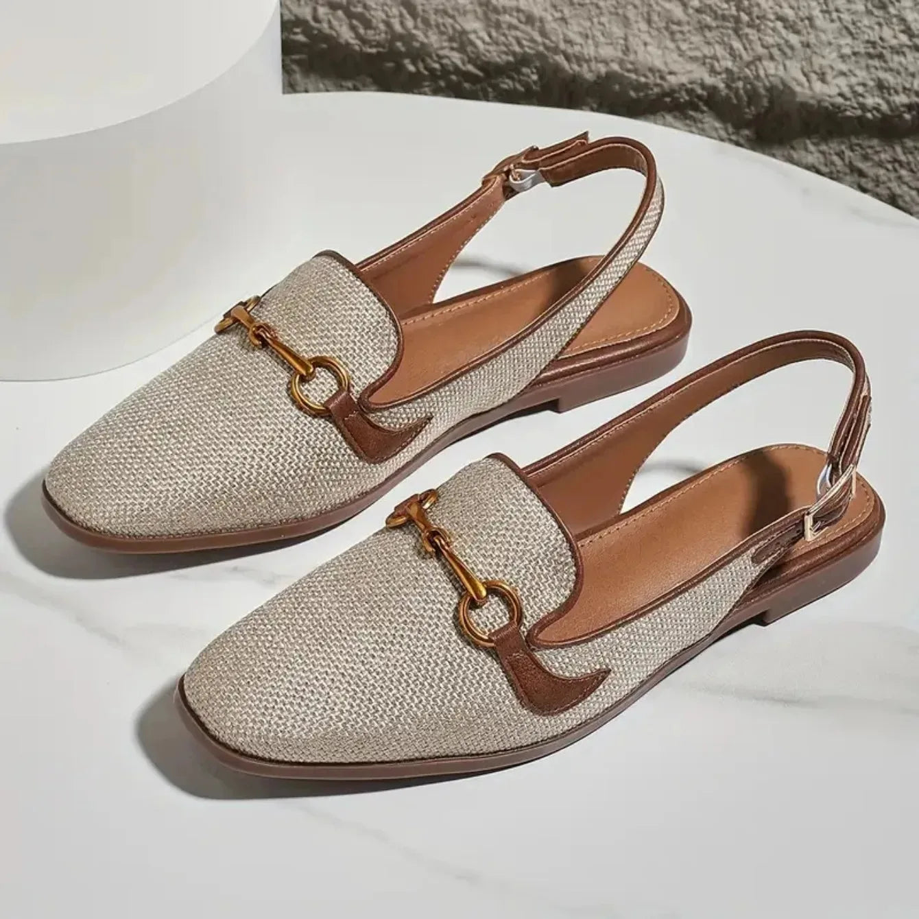 New Women Platform Sandals Anti-slip Closed Toe Metal Shoes Women Flat Outdoor Round Toe Wedge Sandals Women Sandalias De Mujer