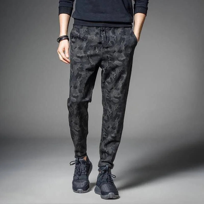 Gym Bodybuilding Fitness Sport Pants Men Casual Training Trousers Elastic Waist Ultra-thin Quick Dry High Waist Loose Long Pants