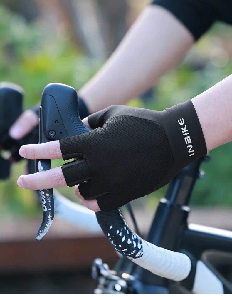 INBIKE 2025 Summer Cycling Gloves for Men Shock-Absorbing Padded Breathable Bicycle Gloves MTB Road Mountain Bike Riding Gloves