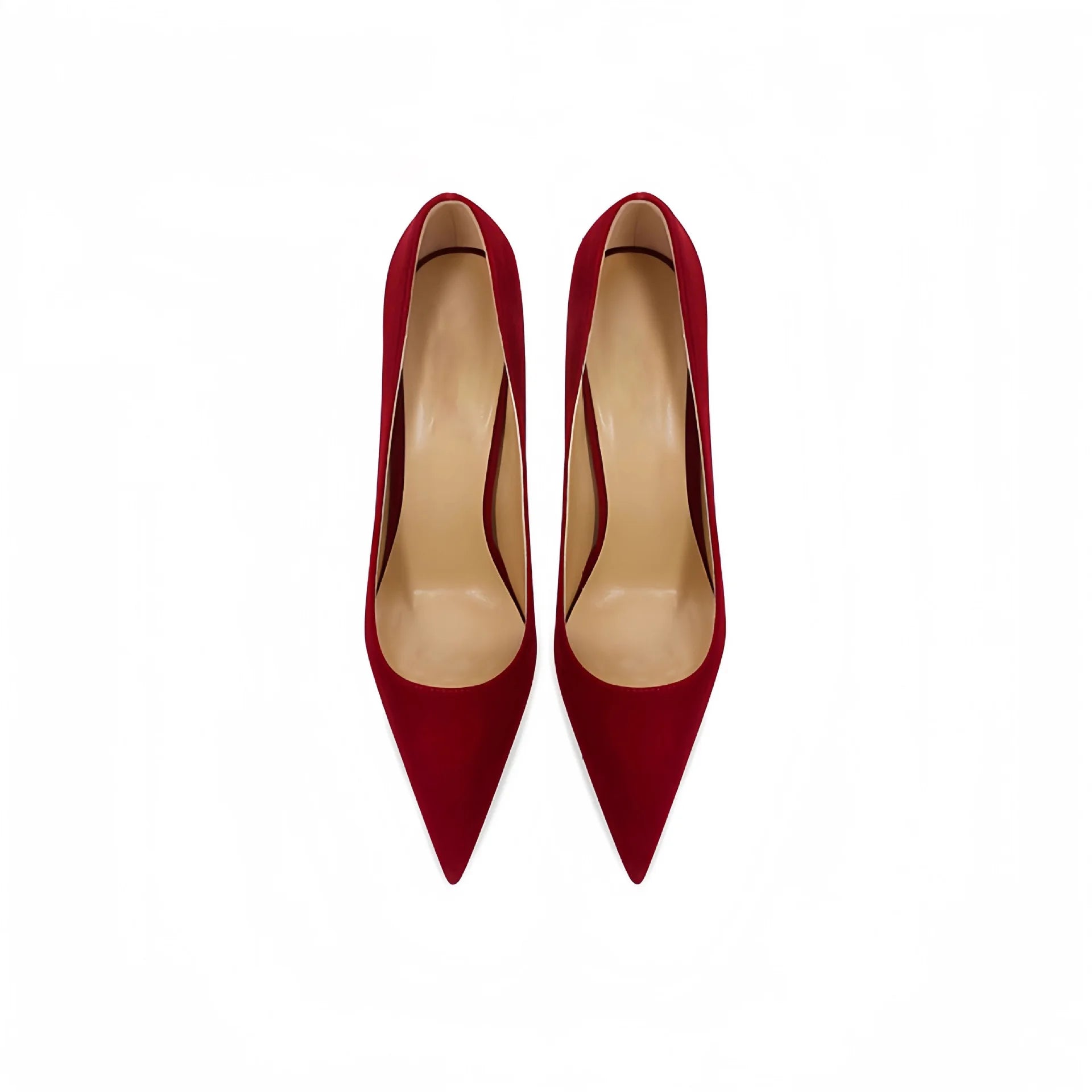 Wine Red High Heels 12cm 10cm 8cm Women Shoes Thin Heels Pointed Head Ladies Pumps Shallow Mouth Stiletto Party Large Size Shoes