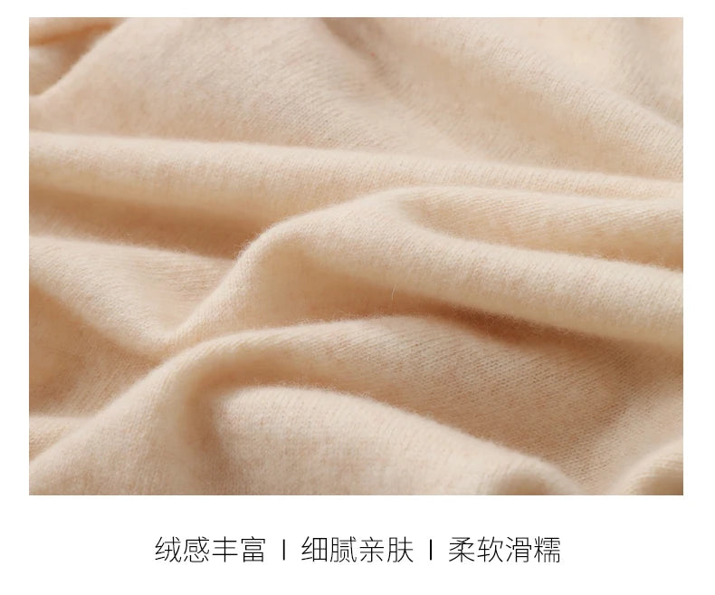 Fall/Winter 100% Pure Wool Men's Hooded Loose Thick Sweater Fashion Long Sleeve Casual Knit Top