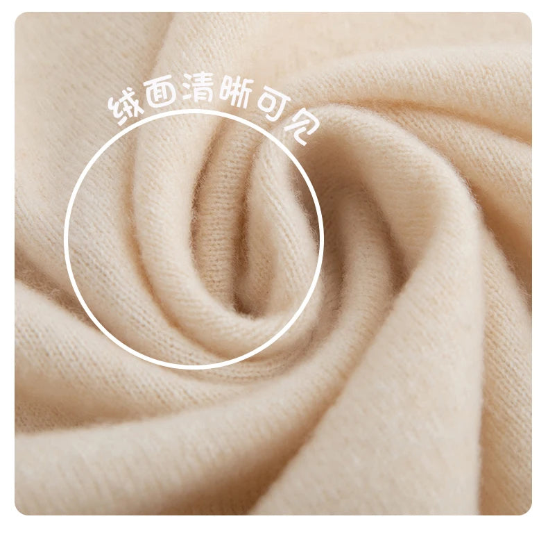 Autumn And Winter 100% Pure Wool Men's Thick Round Neck Slim-Fit  O-neck Pullover Long-Sleeved Knitted Cashmere Sweater
