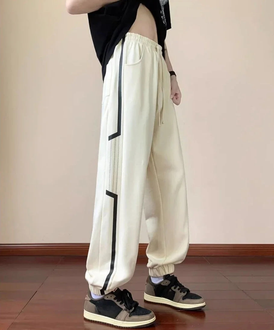 Trousers Sweatpants for Men Goth Thin Summer Striped Man Sports Pants Harem Gym Flated New in Sport Jogger Big Tall Long Joker