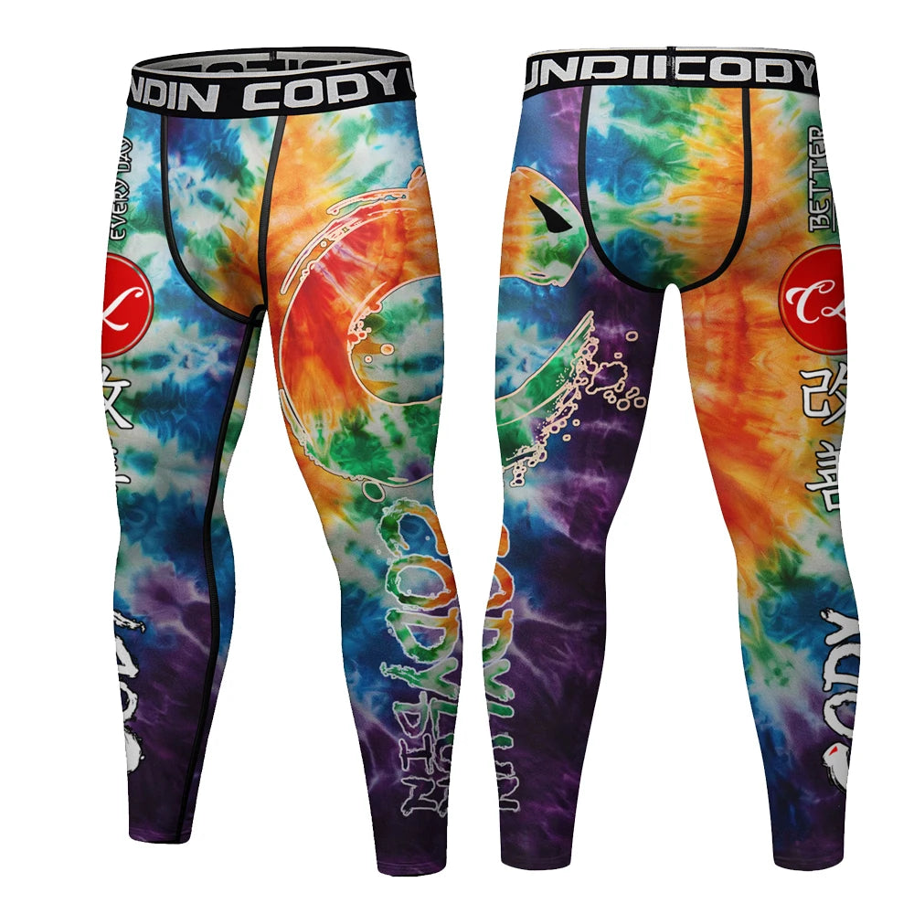 Men's Running Leggings Sportswear Quick Dry Gym Fitness Tights Workout Training Jogging Sports Trousers Compression Sport Pants