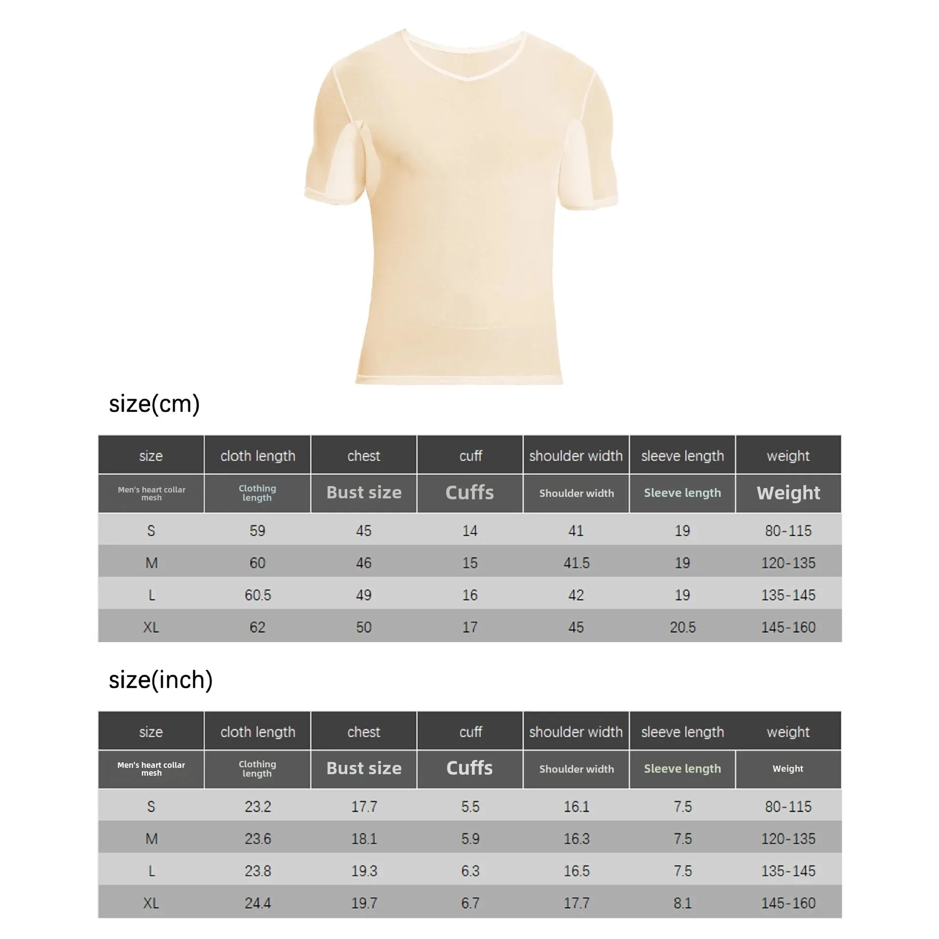 Men's Mesh Vest with Sweat Absorbent Pad Short Sleeve Sweatshirt Breathable Underarm Moisture Wicking Comfortable Innerwear