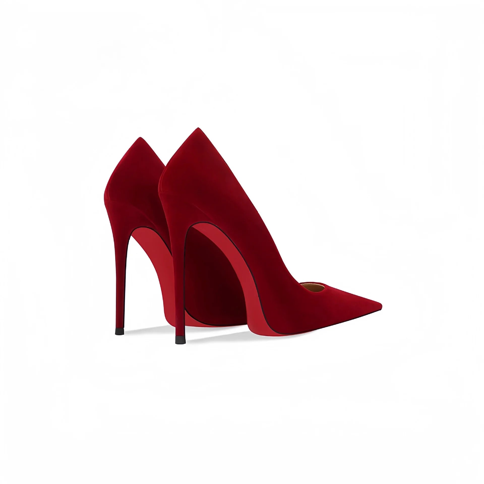 Wine Red High Heels 12cm 10cm 8cm Women Shoes Thin Heels Pointed Head Ladies Pumps Shallow Mouth Stiletto Party Large Size Shoes