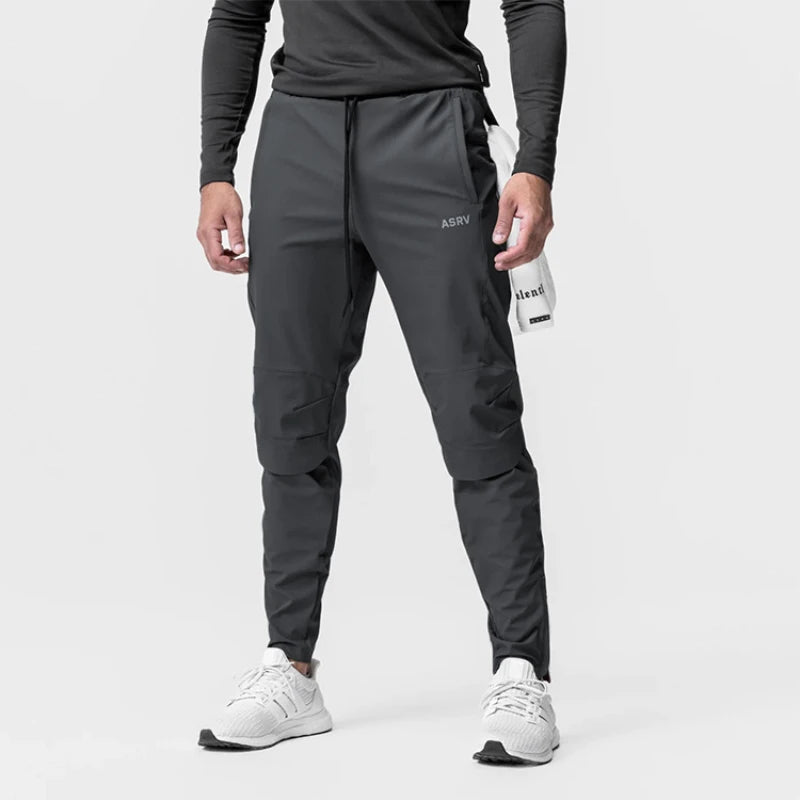 Gym Men's Quick Dry Zipper Leg Casual Pants Man Versatile Outdoors Basketball Sweatpants Jogging Sports Workout Long Trousers