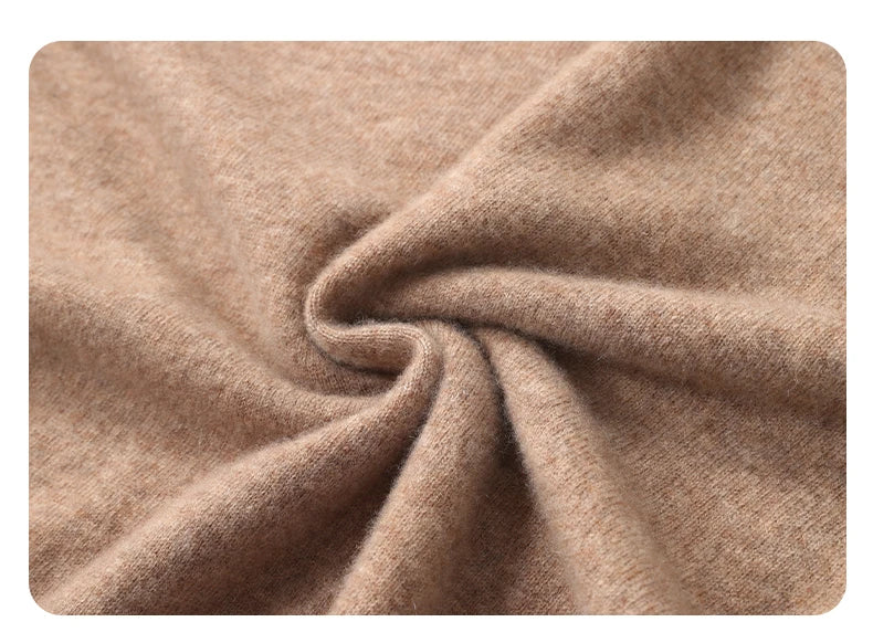 Fall/Winter 100% Pure Wool Men's Hooded Loose Thick Sweater Fashion Long Sleeve Casual Knit Top