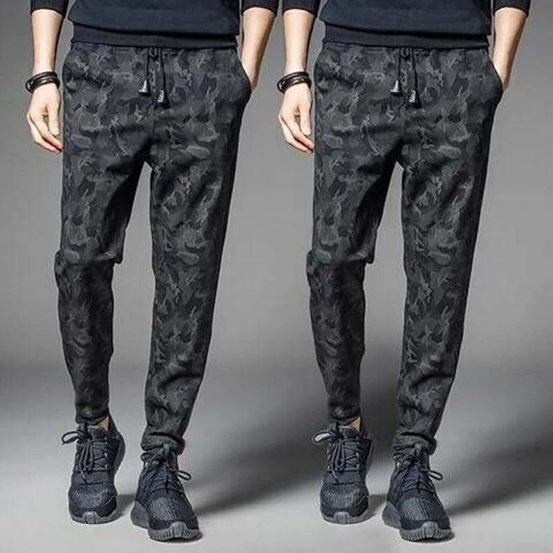 Gym Bodybuilding Fitness Sport Pants Men Casual Training Trousers Elastic Waist Ultra-thin Quick Dry High Waist Loose Long Pants