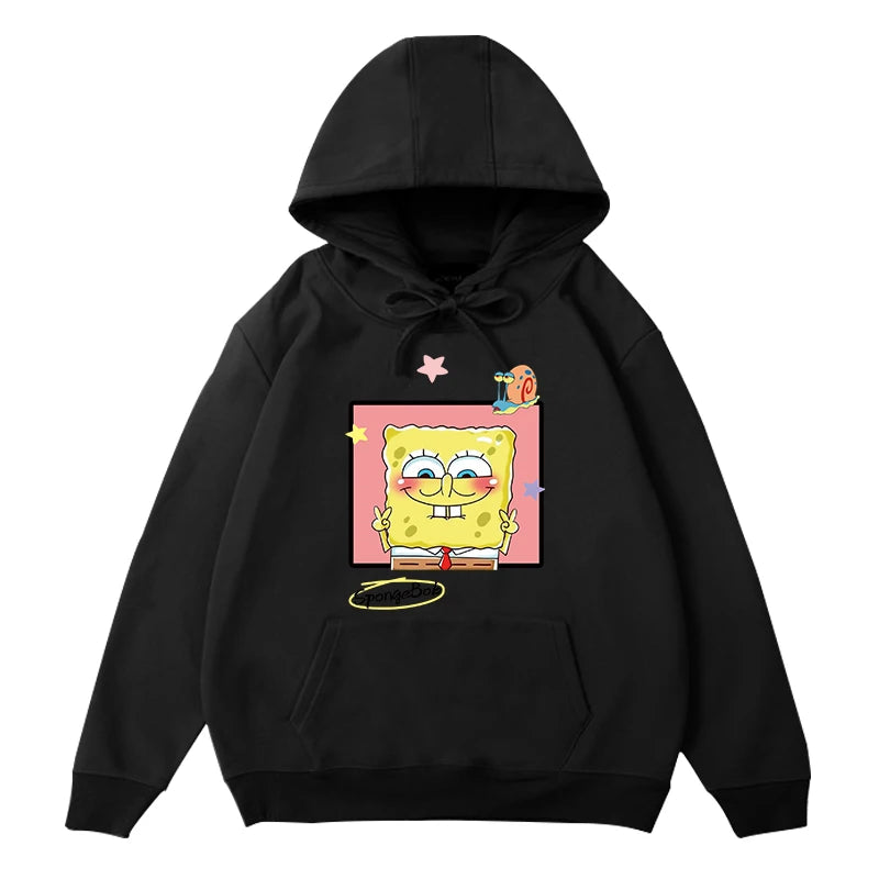 Early Spring SpongeBob SquarePants Sweater Loose Lazy Patrick Star Hoodie Couple Hoodies Womens Cartoon Comfortable  Sweatshirt